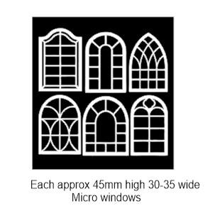 Micro windows approx. 45 x 35mm,  buy 3 Acrylic